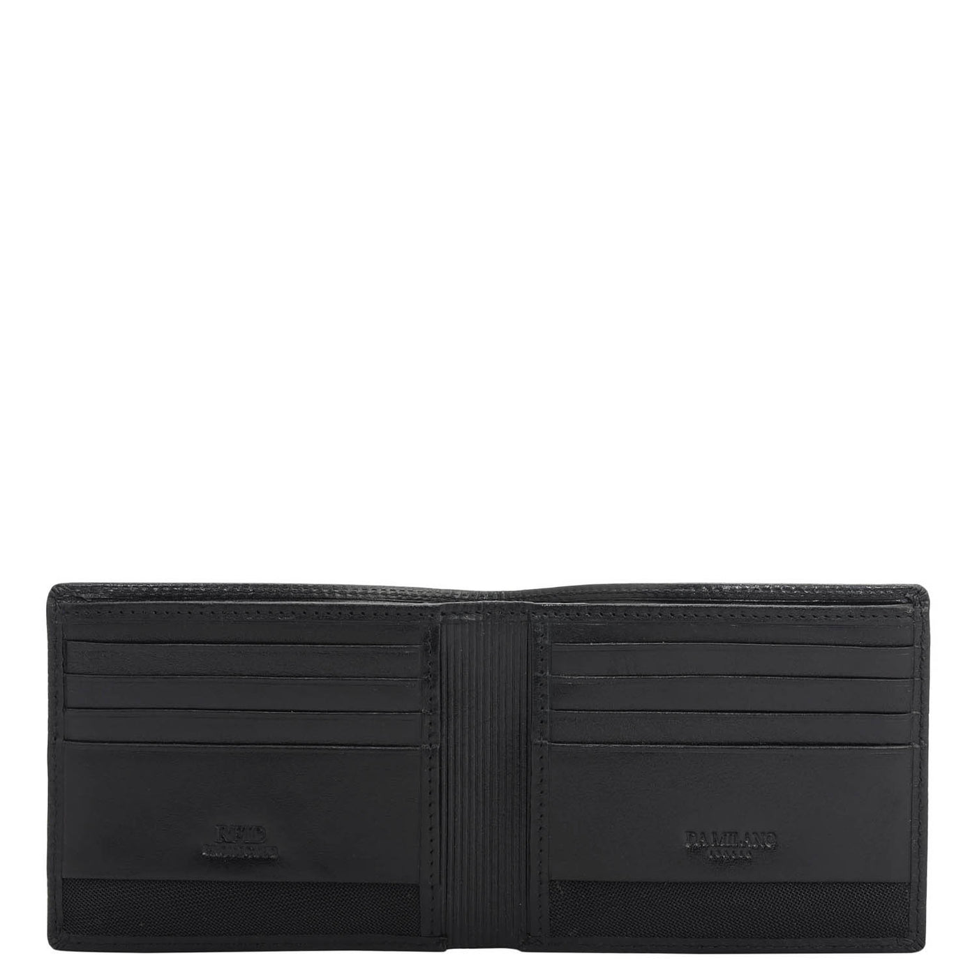 Black Bifold Leather Mens Wallet