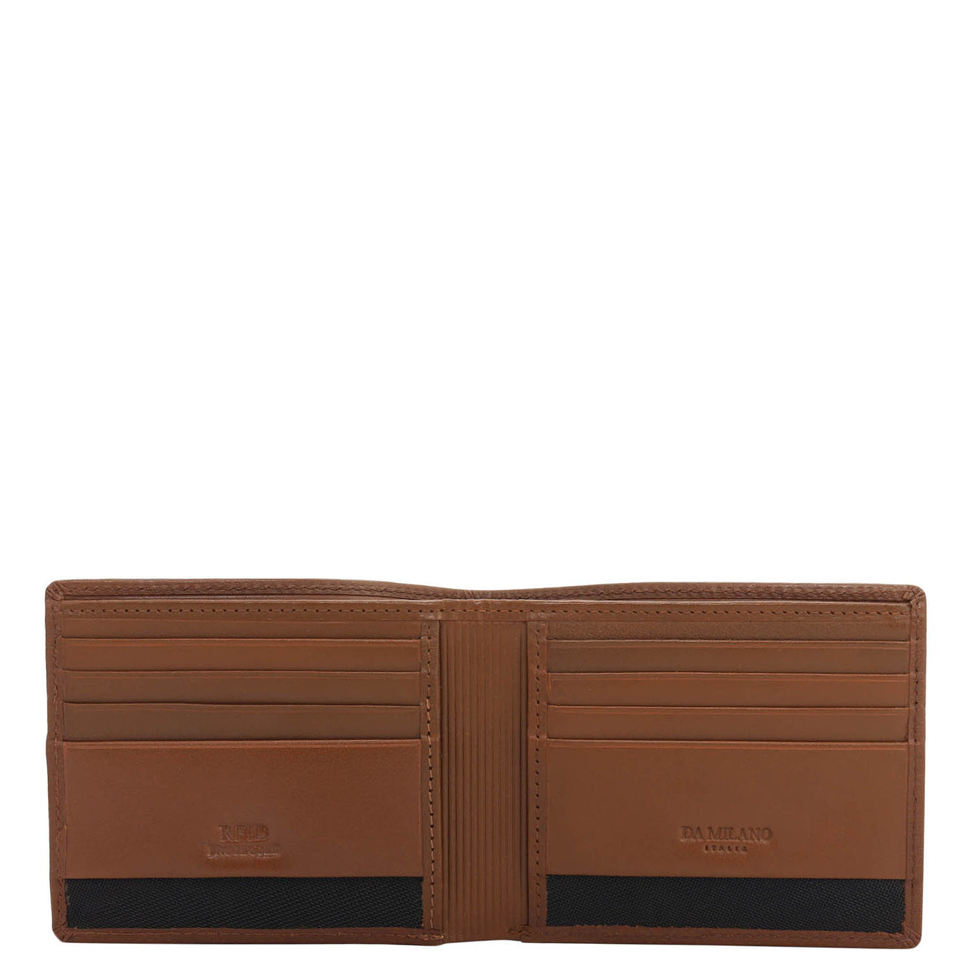 Cognac Bifold Leather Mens Wallet