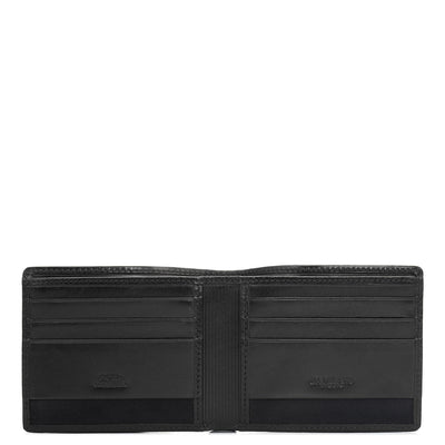 Black Bifold Leather Mens Wallet