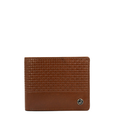 Cognac Bifold Leather Mens Wallet