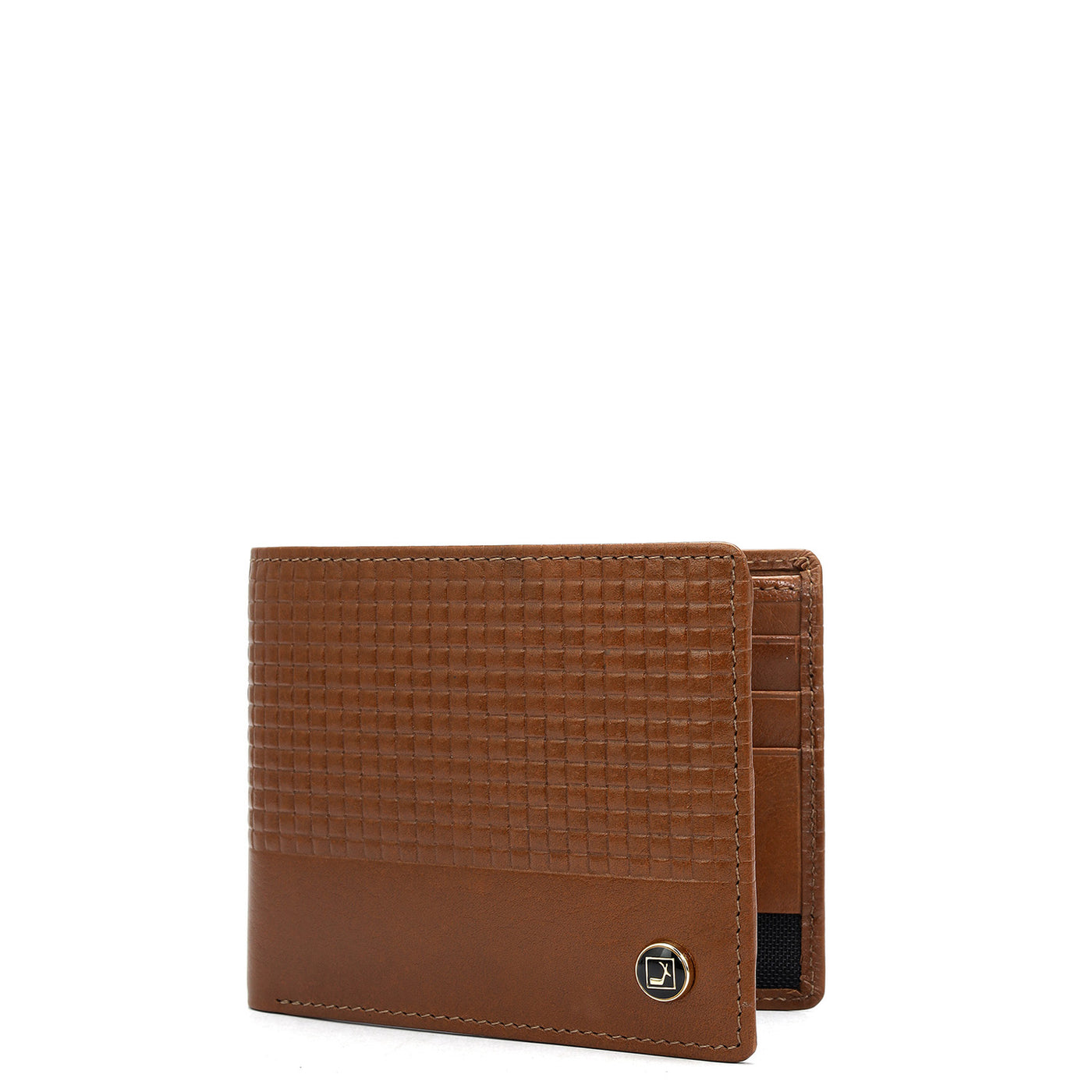 Cognac Bifold Leather Mens Wallet