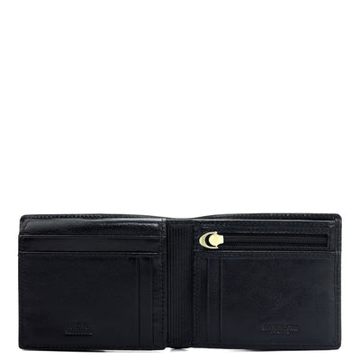 Black Bifold Leather Mens Wallet