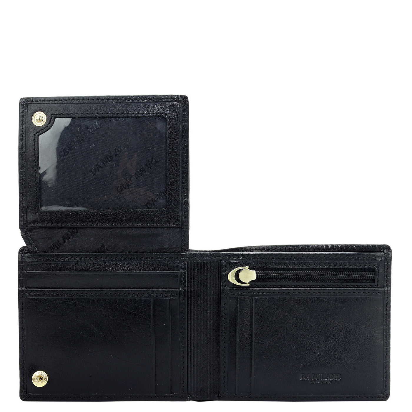 Black Bifold Leather Mens Wallet