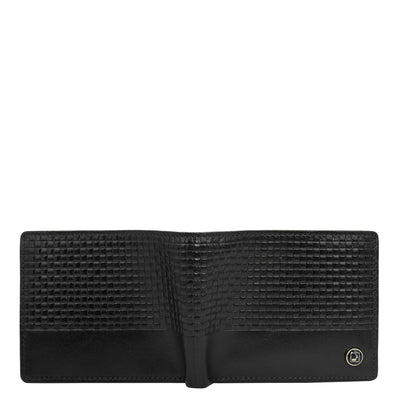 Black Bifold Leather Mens Wallet