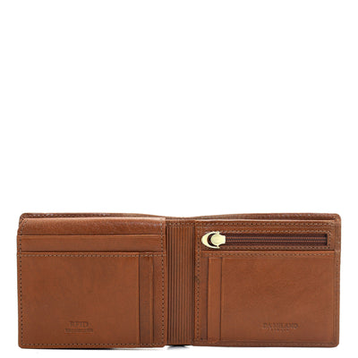 Cognac Bifold Leather Mens Wallet