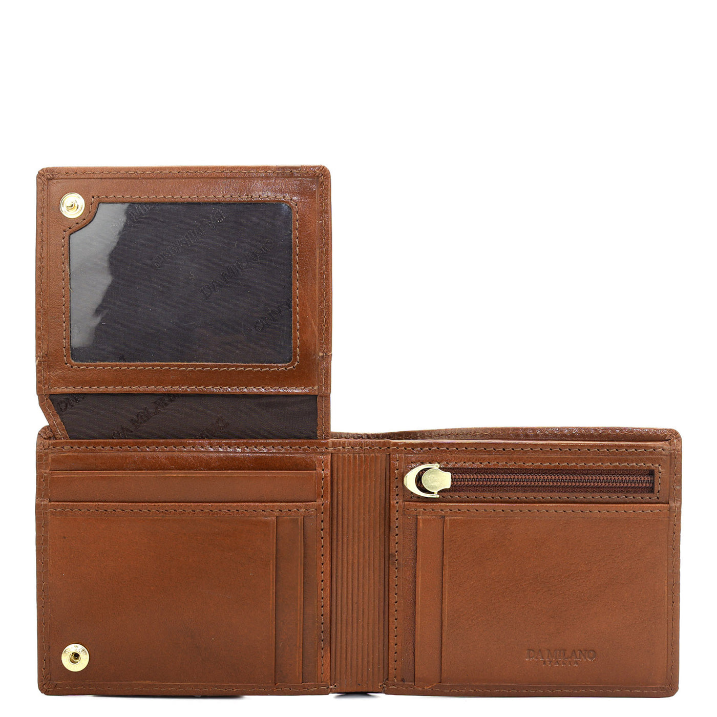 Cognac Bifold Leather Mens Wallet