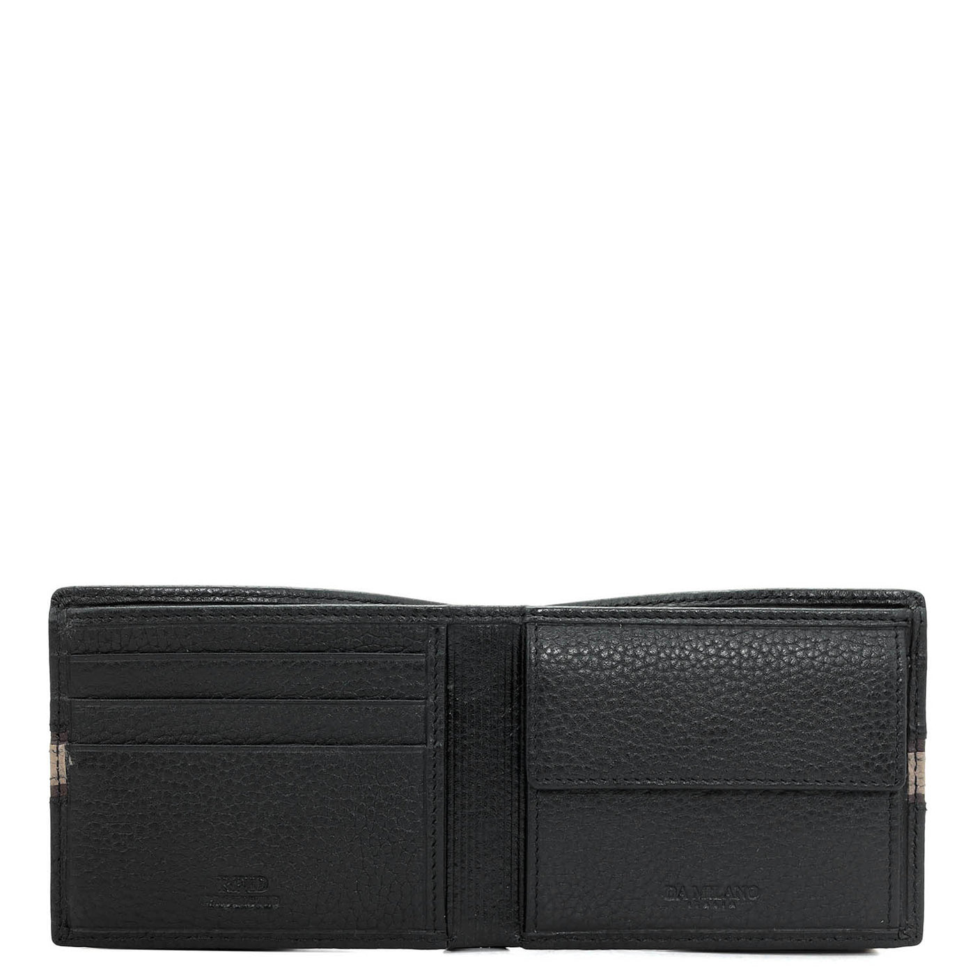 Black Bifold Leather Mens Wallet