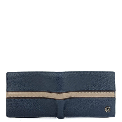 Navy Bifold Leather Mens Wallet