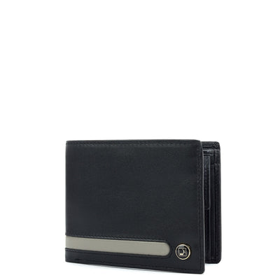 Black Bifold Leather Mens Wallet