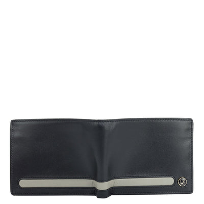 Black Bifold Leather Mens Wallet