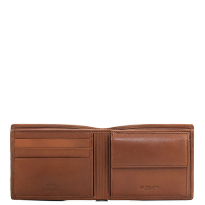 Cognac Bifold Leather Mens Wallet