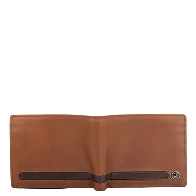 Cognac Bifold Leather Mens Wallet