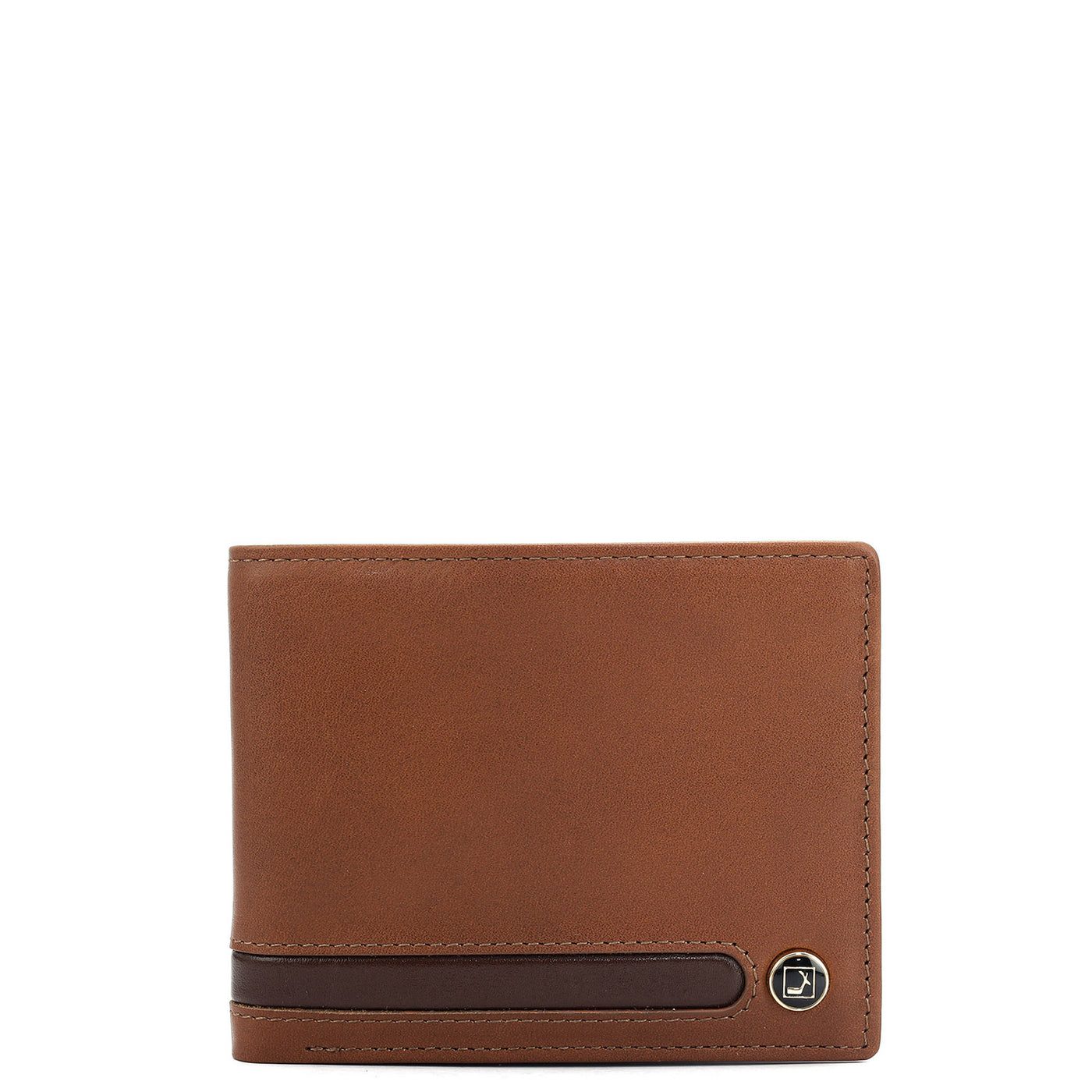 Cognac Bifold Leather Mens Wallet