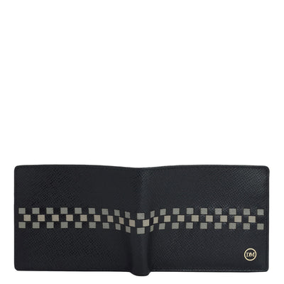 Black Bifold Leather Mens Wallet