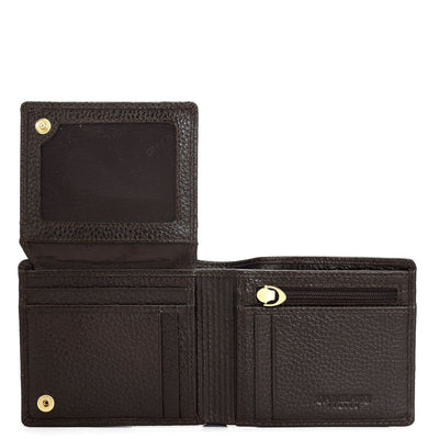 Chocolate Bifold Leather Mens Wallet