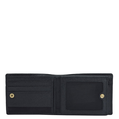 Black Bifold Leather Mens Wallet