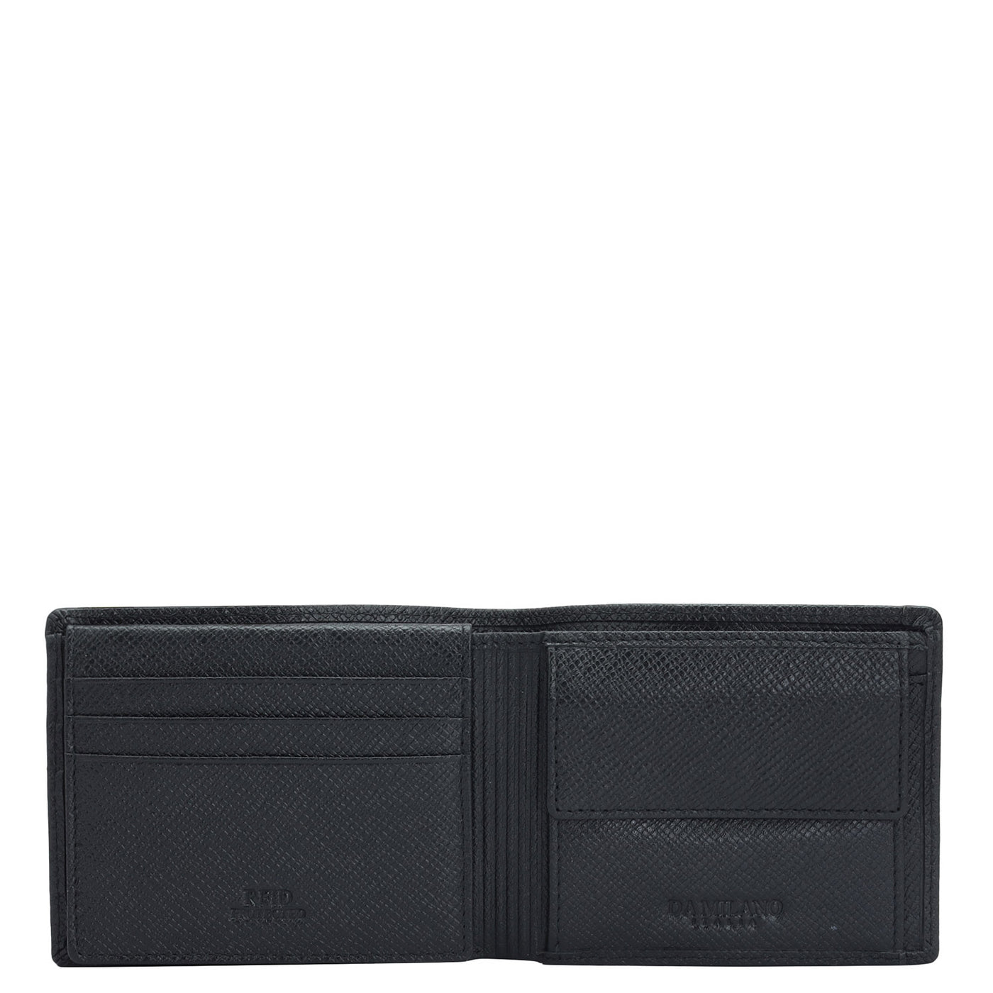 Black Bifold Leather Mens Wallet