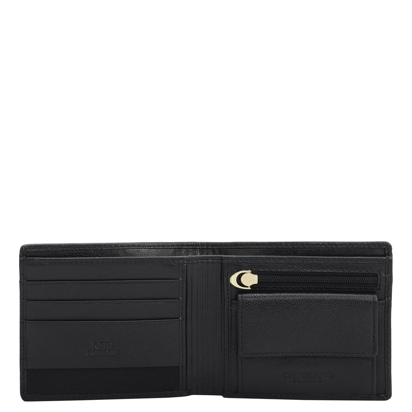 Black Bifold Leather Mens Wallet