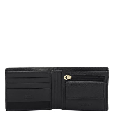 Black Bifold Leather Mens Wallet