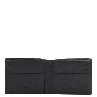 Black Bifold Leather Mens Wallet