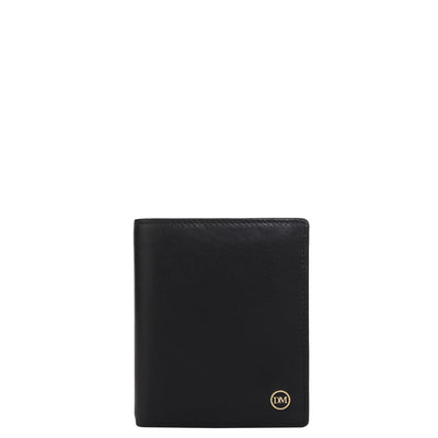 Black Bifold Leather Mens Wallet