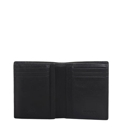 Black Bifold Leather Mens Wallet