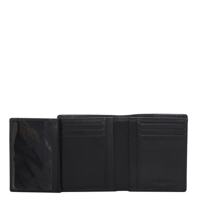 Black Bifold Leather Mens Wallet