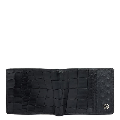 Black Bifold Leather Mens Wallet