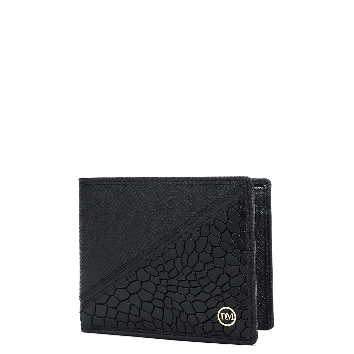 Black Bifold Leather Mens Wallet