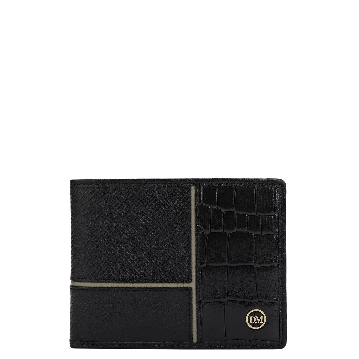 Black Bifold Leather Mens Wallet