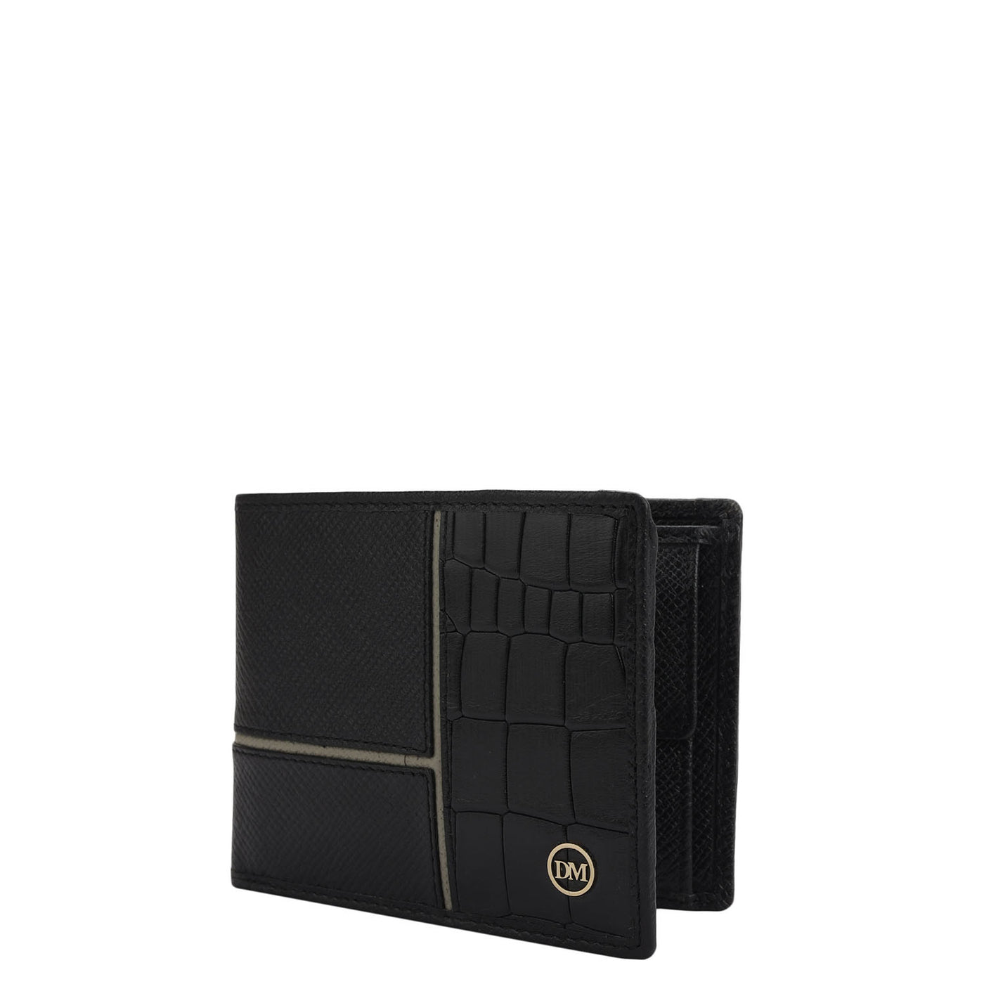 Black Bifold Leather Mens Wallet