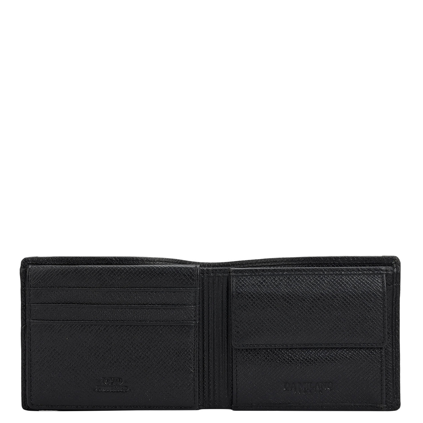 Black Bifold Leather Mens Wallet