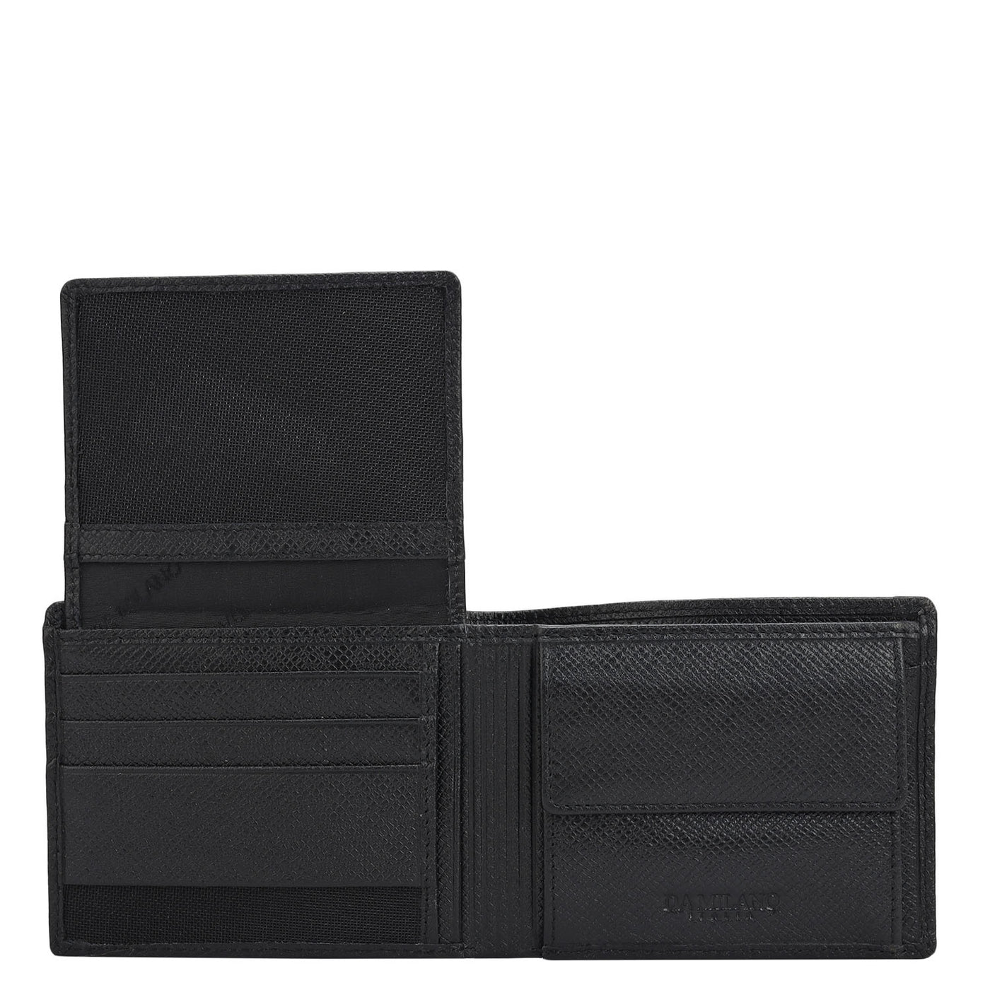 Black Bifold Leather Mens Wallet