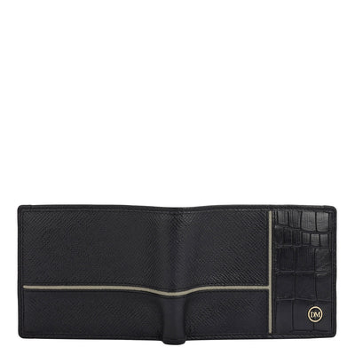 Black Bifold Leather Mens Wallet