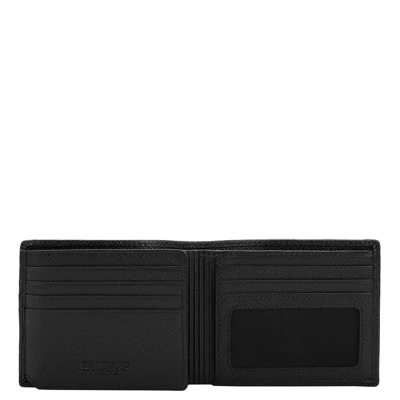 Black Bifold Leather Mens Wallet