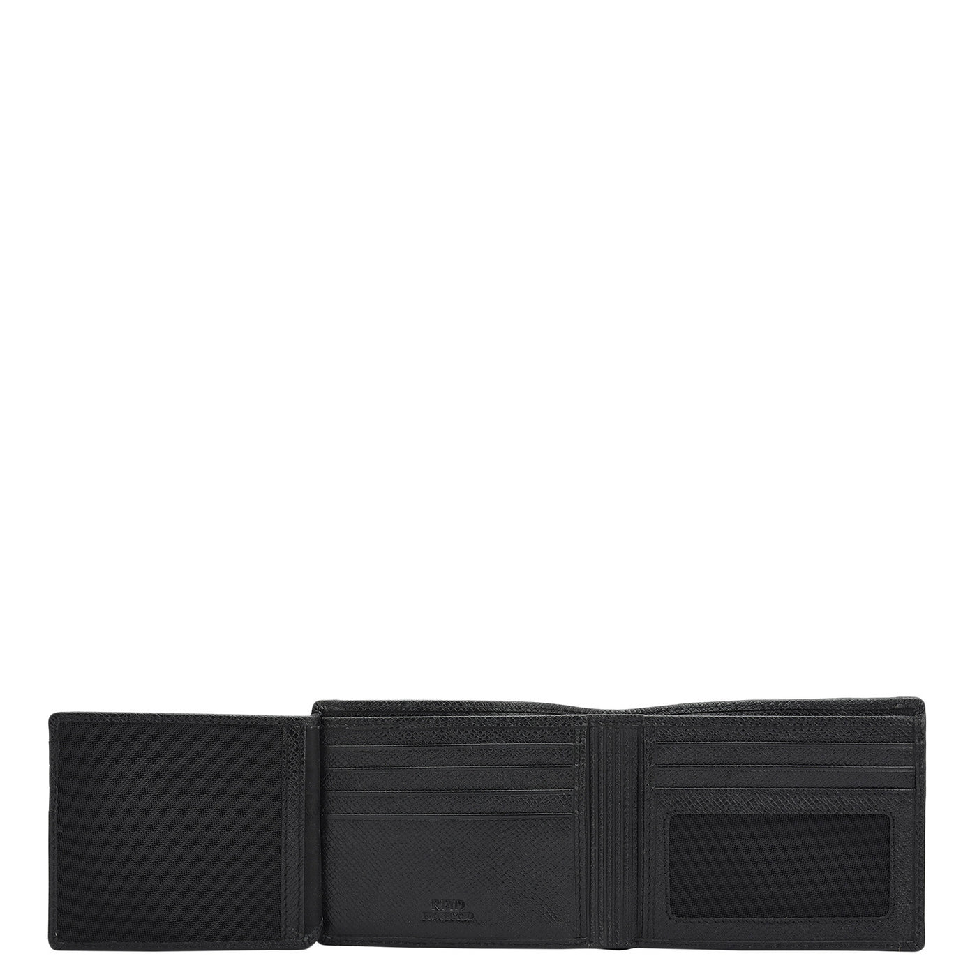 Black Bifold Leather Mens Wallet