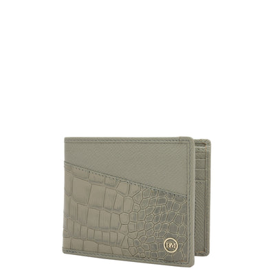 Stone Grey Bifold Leather Mens Wallet