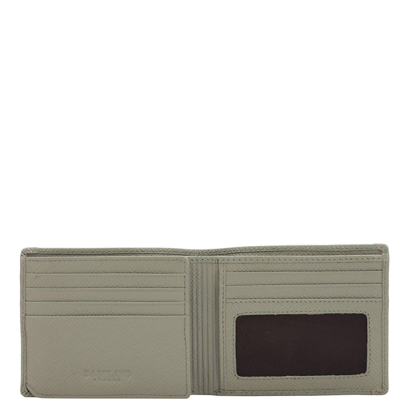 Stone Grey Bifold Leather Mens Wallet