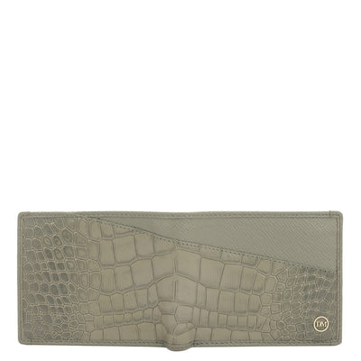 Stone Grey Bifold Leather Mens Wallet