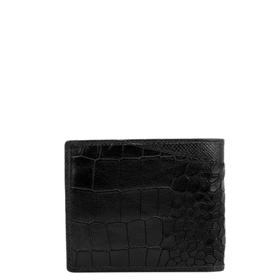 Black Bifold Leather Mens Wallet