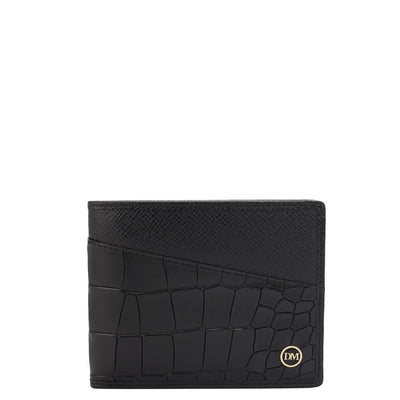 Black Bifold Leather Mens Wallet