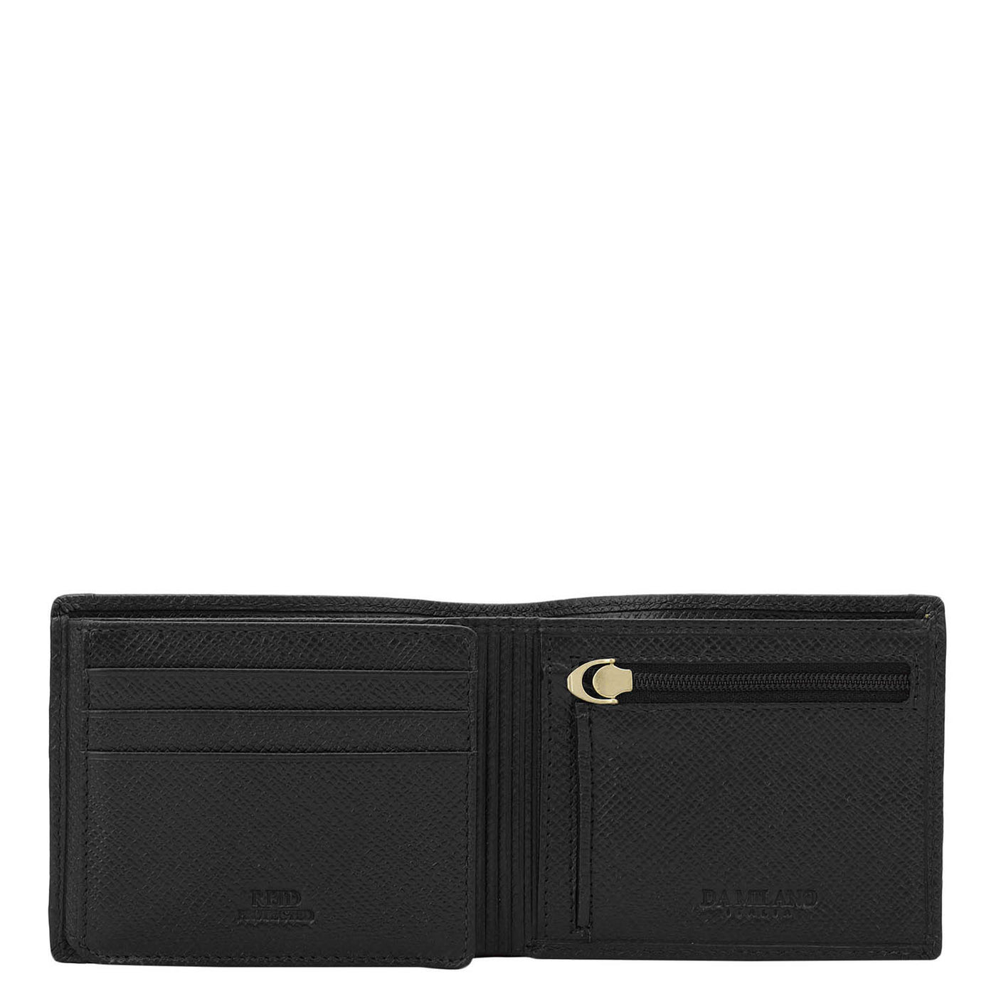 Black Bifold Leather Mens Wallet