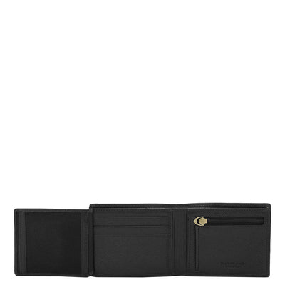 Black Bifold Leather Mens Wallet