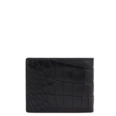 Black Bifold Leather Mens Wallet