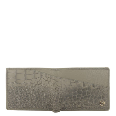 Stone Grey Bifold Leather Mens Wallet