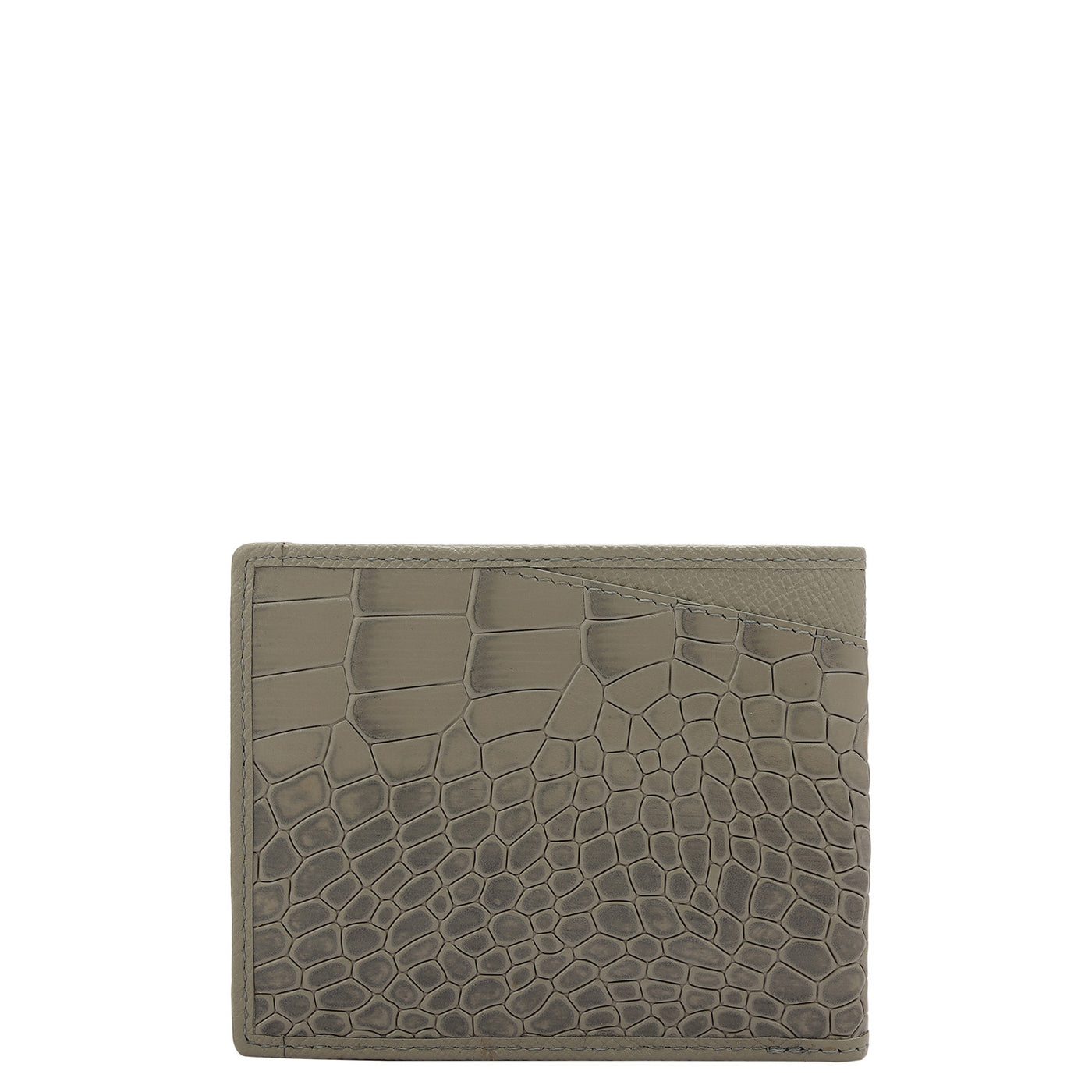 Stone Grey Bifold Leather Mens Wallet