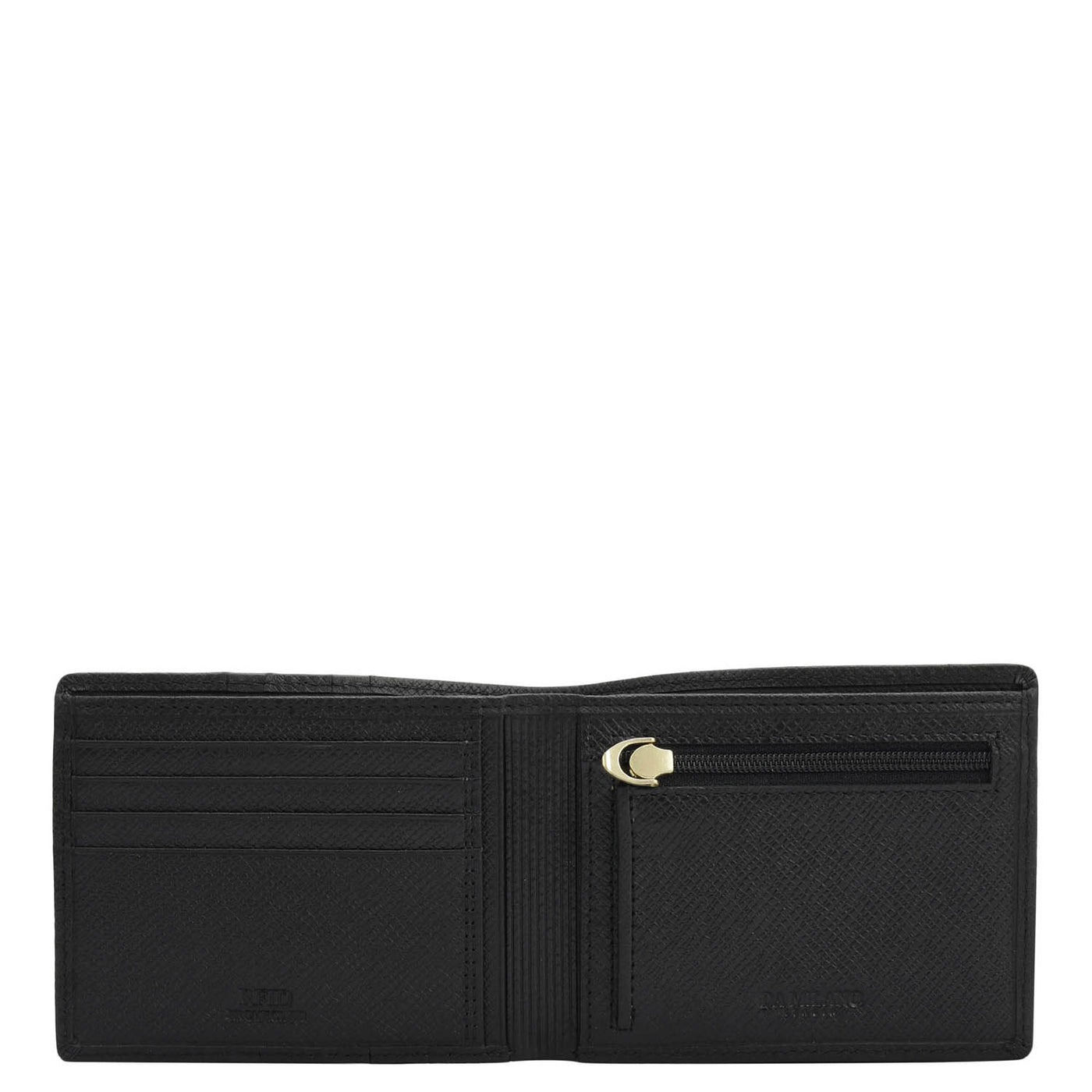 Black Bifold Leather Mens Wallet