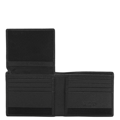 Black Bifold Leather Mens Wallet