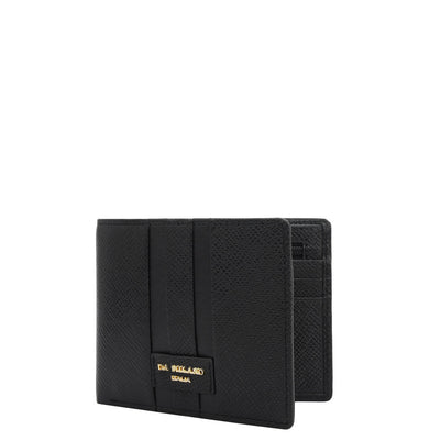 Black Bifold Leather Mens Wallet