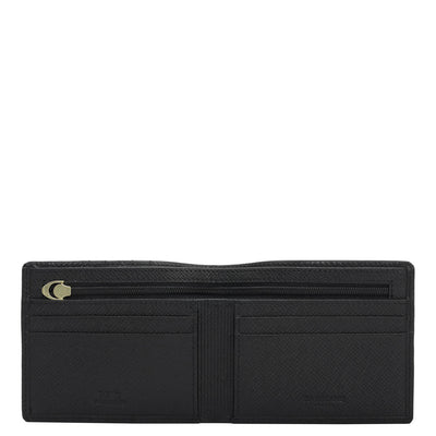 Black Bifold Leather Mens Wallet